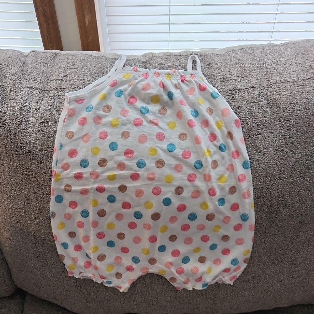 H&M White Romper with Colorful Dots